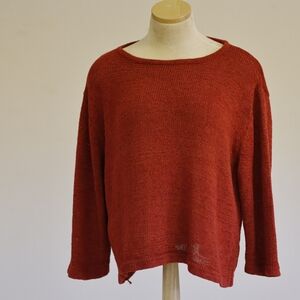 Saint Tropez West Rust Knit Sweater